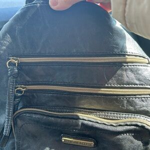 Stone & Co. Black Crossbody Bag with Multiple Zippers